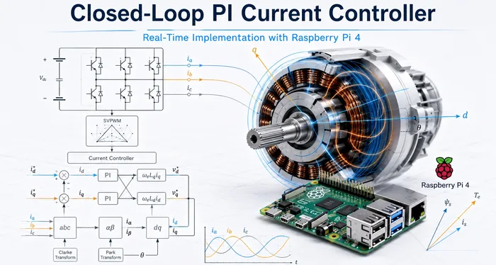 Closed-loop PI current controller with MOSFET on Raspberry Pi