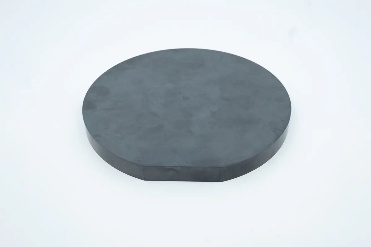 Silicon carbide ingot ready to be sliced into wafers, the raw material behind the SiC power switches used in BorgWarner's new 800 V Viper traction inverter